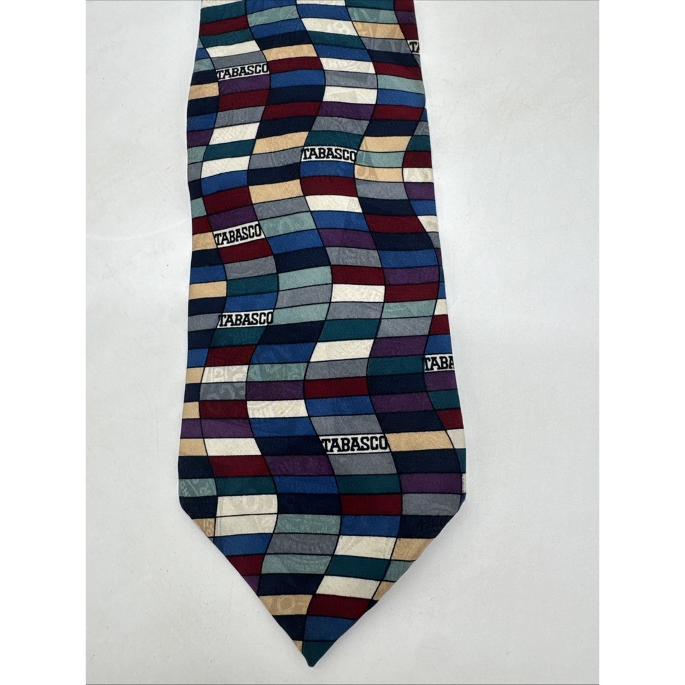 Vintage Tabasco Hot Sauce Silk Neck Tie Beautiful Design ANd Colors
